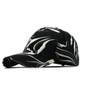 Berretto da baseball con motivo marmorizzato verde e visiera curva per uomo e donna - Regolabile / Marmo Beige