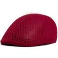 Gorra de malla transpirable rojo oscuro para verano con diseño de protección solar - Ajustable / Rojo