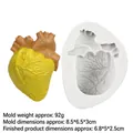 Anatomisch hart siliconen mal en gele fondant gietvorm voor Halloween taartdecoratie - Hart Stijl (Grijs)