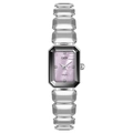 Orologio GEDI da donna al quarzo con quadrante in madreperla rosa e cinturino argento - Cassa Argento Quadrante in Madreperla Viola Cinturino Argento