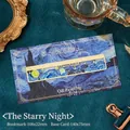 Van Gogh Starry Night metal hollow bookmark with art card in vintage aesthetic setting - The Starry Night