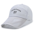 White breathable mesh baseball cap with Traditions DY print for summer outdoor sports - One Size(Adjustable) / White