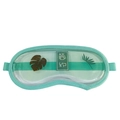 Mint green gel eye mask with leaf pattern for cooling and soothing sleep therapy - Hawaii Green Ice Crystal