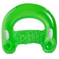 U-shaped inflatable green pool float lounge with cup holders and handles for adults - U-Shaped Water Lounger / Green