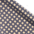 Blue and brown gingham check kraft paper roll for retro gift wrapping and DIY crafts - Blue Checkerboard