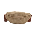 Sommerliche Stroh-Brusttasche mit verstellbarem Gurt für Damen Strandurlaub und Freizeit - Braun