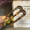 U-shaped tortoiseshell pattern hairpin in acetate material for elegant hair styling - Tortoise 3-Prong / Blue Brown 3-Prong Hair Fork