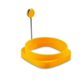 Stampo per uova in silicone giallo con manico in acciaio per frittura a due lati - 1 Pezzo / Giallo