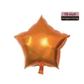 Orange star-shaped 18-inch foil balloon with a metallic finish for party decoration - 18-inch Star Orange