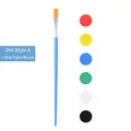 6-color acrylic paint set in 2ml pods with a blue flat brush for student art projects - 2ml 6 Colors Style A + 1 Brush