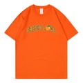 Orange Sturniolo Triplets Love varsity t-shirt with Fresh Love print and orange graphic - Orange