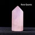 Polished rose quartz hexagonal crystal column centerpiece with a translucent pink finish - Rose Quartz 3.5 X 1.5 Cm / Single Point 3.5*1.5cm