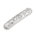 Silver geometric hammered elastic hair band with vintage metallic texture finish - Silver / Hair Clip