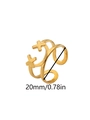 Retro 18k gold-plated stainless steel double-layer wave ring with cross pattern - Double Layer Cross