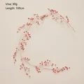 Red acrylic berry branch Christmas decoration, 100cm flexible stem for DIY holiday decor - Red Vine (100cm/90g)