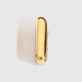 Polished gold-plated retro bubble letter 'i' charm bead for handmade DIY jewelry making - Letter I / Gold