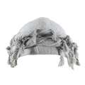 Berretto grigio con fodera in raso e nappe per protezione capelli e stile alla moda - Grigio chiaro
