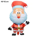 Santa Claus foil balloon for Christmas decoration, red 48x81cm inflatable party ornament - Cute Santa Claus / 48x81cm
