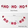 Christmas felt bunting with red HO HO HO letters and Santa Claus hanging decor, 120cm - HO HO HO Santa Banner