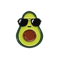 Cartoon avocado enamel pin with sunglasses for clothes and bags decoration - Avocado Sunglasses