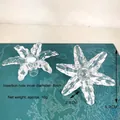 Transparent flower star Christmas tree topper ornament with 8mm inner hole diameter - Medium Christmas Flower (8mm Socket)