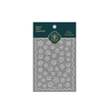 Pegatina 5D de flores blancas para uñas KX245 con diseño de texto Childhood - Flores en Relieve Blanco Puro (KX245)