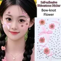 Pink ribbon and flower face gems set with iridescent self-adhesive rhinestones - Pink Dried Flower Butterfly (BJA-661)
