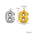 Pendentif lettre B bulle en finition or et argent pour bijoux et colliers DIY - Style Suspendu - Lettre B