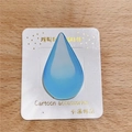 Translucent blue gradient waterdrop emoji acrylic accessory for DIY hair clips or brooches - Water Drop / Brooch Style