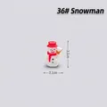 Miniature snowman resin figurine 36# with dimensions 3.1x2.1cm for Christmas decor - Style 36 Snowman