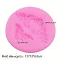 Pink silicone mold featuring European embossed acanthus patterns for cake decoration - 4#-Pink