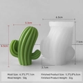 Cactus shaped silicone mold for DIY succulent candles and 3D handmade soap making - Cactus J-1241