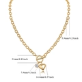 S925 silver heart pendant necklace with OT clasp and moissanite stone charms and dimensions - 925 Silver Gold Plated / 1 Carat Moissanite (N15124)
