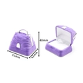 Purple velvet mini jewelry box handbag design with dimensions 55x42x40mm - 5# Purple Handbag