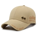 Gorra de béisbol caqui con bordado Chinese Dream y placa metálica retro detalle - Ajustable / Caqui