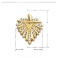Detailed view of heart-shaped copper zircon pendant with 19x22mm dimension display - Radiant Heart Shape