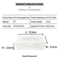 Compact 9.5x6.5x2.6cm transparent PP plastic storage box with secure front buckle latch - 9.5 Rectangular (9.5*6.5*2.5cm)
