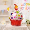 Δημιουργικό μπαλόνι αλουμινίου σε σχήμα cupcake με πουά για διακόσμηση πάρτι γενεθλίων - ✷☌☌☌☌✷. Τούρτα Με Κόκκινα Κεριά✷☌☌☌☌✷
