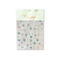 Adesivi per unghie in cristallo blu con cuori stelle lune e farfalle dorate - to4425-Luna Stella Cuore-Zircone Blu
