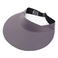Foldable dark grey and lotus purple sun visor hat with wide brim and adjustable buckle - Adjustable (54-60cm) / Dark Gray
