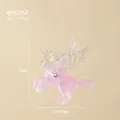 Decorazione natalizia unicorno in acrilico rosa glitterato per albero, 13x13cm - Pegaso Rosa / 13*13cm