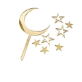 8-piece set of gold acrylic mirror cake toppers with moon and stars for party desserts - 1.3mm Thickness Acrylic Cake Decoration Star Moon Set (2543) / Gold
