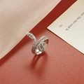 Macro detail of a silver snake ring with scales on vintage paper and silk fabric - Antique Silver