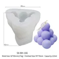 Stampo in silicone per candele e saponi a piramide di sfere con struttura chiara - Cubo a Piramide a Sfere Tonde