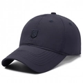 Men's navy blue quick-dry baseball cap with classic 6-panel crown and logo - Adjustable / Navy Blue