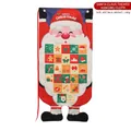 Christmas Santa Claus advent calendar hanging cloth with 25 red pockets 105x50cm - Santa Claus