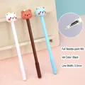 Cartoon bear neutral pens in white brown and blue with 0.5mm full needle tip black ink - 0.5mm / Bear/cartoon Gel Pen