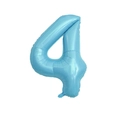 40-inch light blue gradient foil balloon in the shape of number 4 for birthday party - Number 4 / Blue
