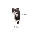 Cartoon black and white cat alloy enamel pendant with 2.5cm by 1.3cm size details - Black Cat