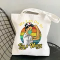 White canvas tote bag featuring nurse queen print with durable double shoulder straps - Style C20 (No Inner Pocket/No Zipper)